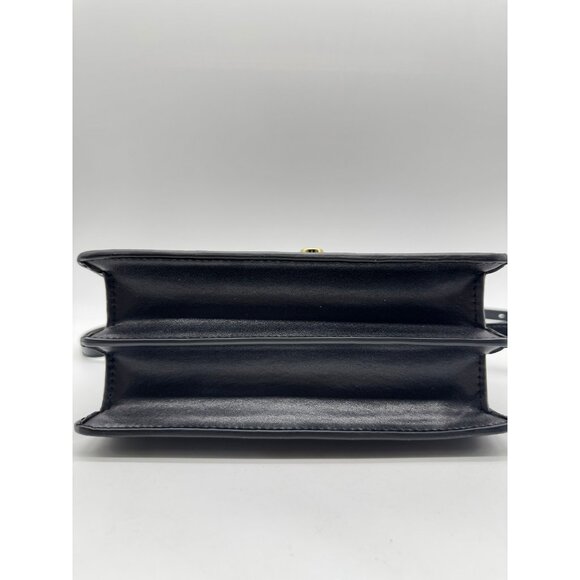 TORY BURCH T monogram leather convertible crossbody bag -BLACK (Has scratch) - Picture 11 of 16